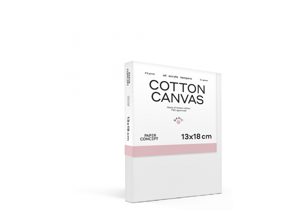 Cotton stretched canvas Basic - PaperConcept - 13 x 18 cm