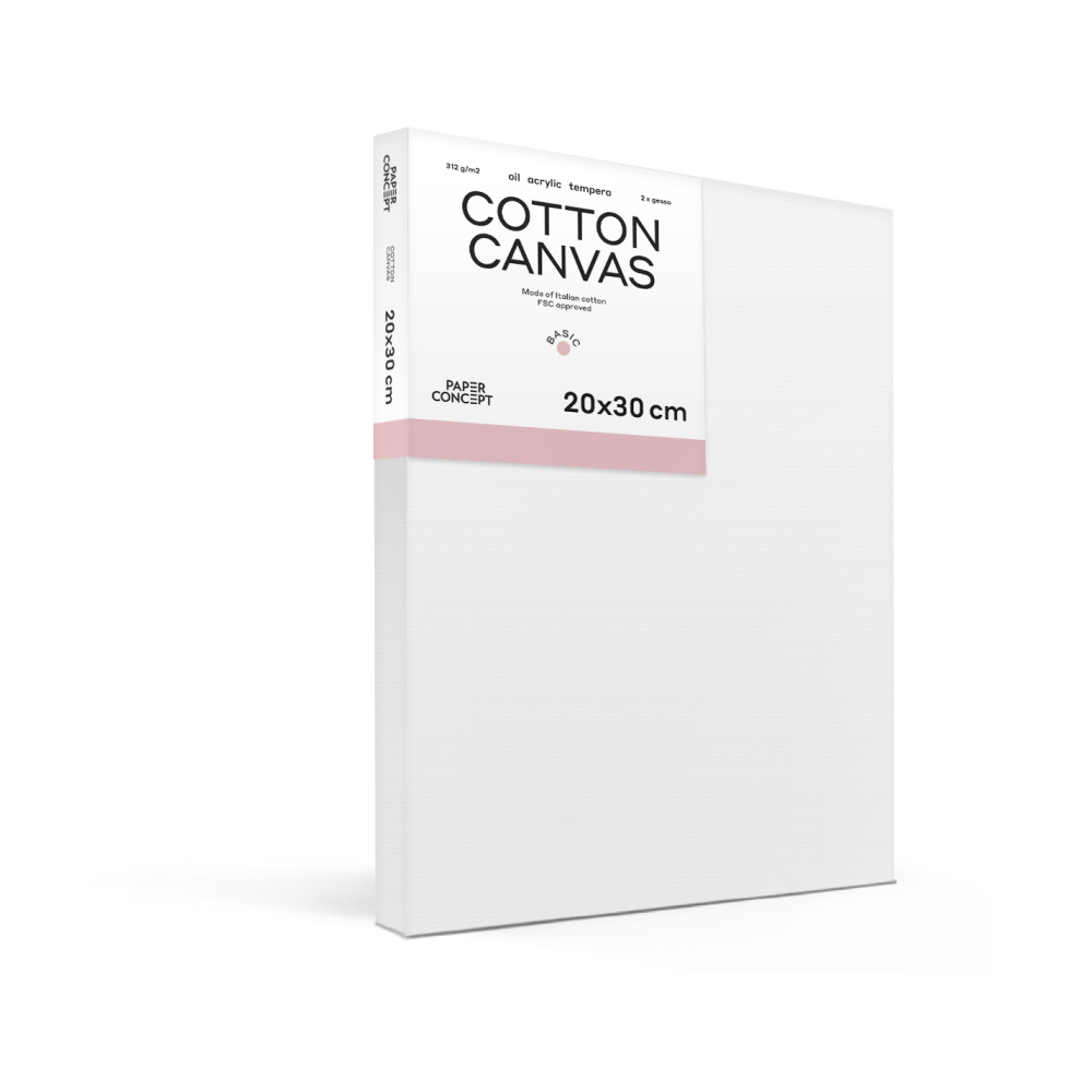 Cotton stretched canvas Basic - PaperConcept - 20 x 30 cm