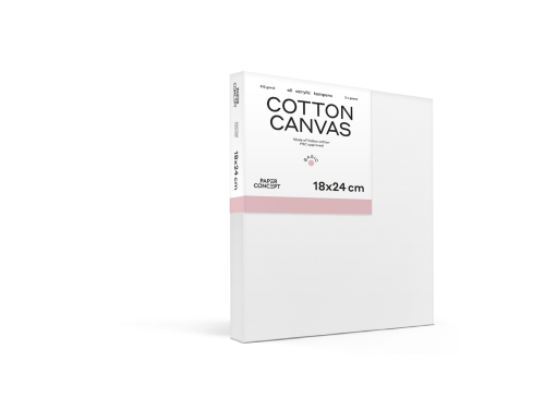 Cotton stretched canvas Basic - PaperConcept - 18 x 24 cm
