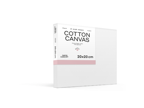 Cotton stretched canvas Basic - PaperConcept - 20 x 20 cm