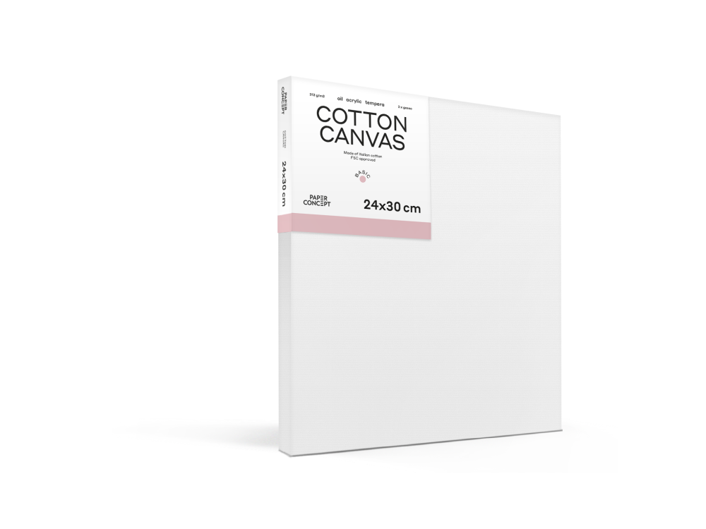 Cotton stretched canvas Basic - PaperConcept - 24 x 30 cm