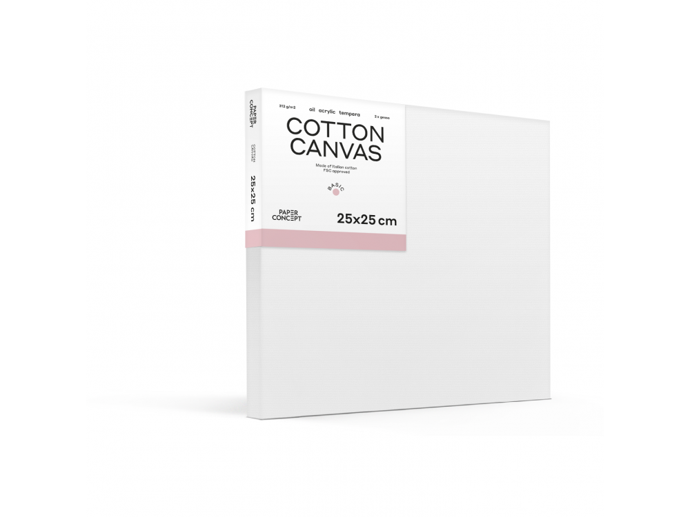 Cotton stretched canvas Basic - PaperConcept - 25 x 25 cm