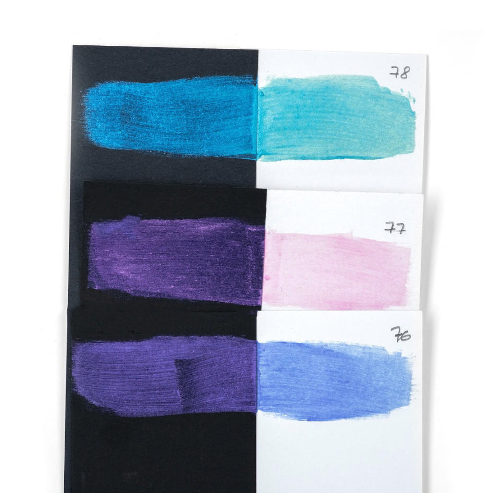 Acrylic A'kryl Bicolor paint - Renesans - 76, blue purple, 100 ml
