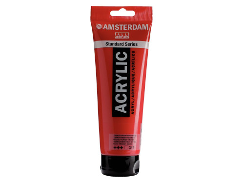 Acrylic paint - Amsterdam - 317, Transparent Red Medium, 250 ml