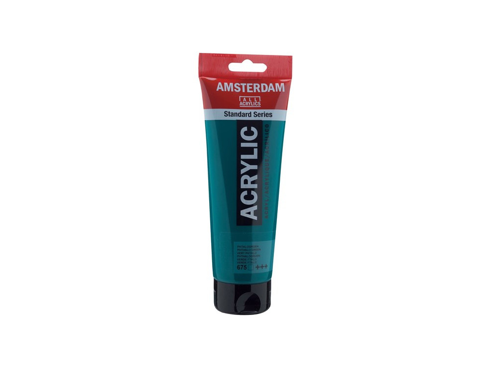 Acrylic paint in tube - Amsterdam - 675, Phthalo Green, 250 ml
