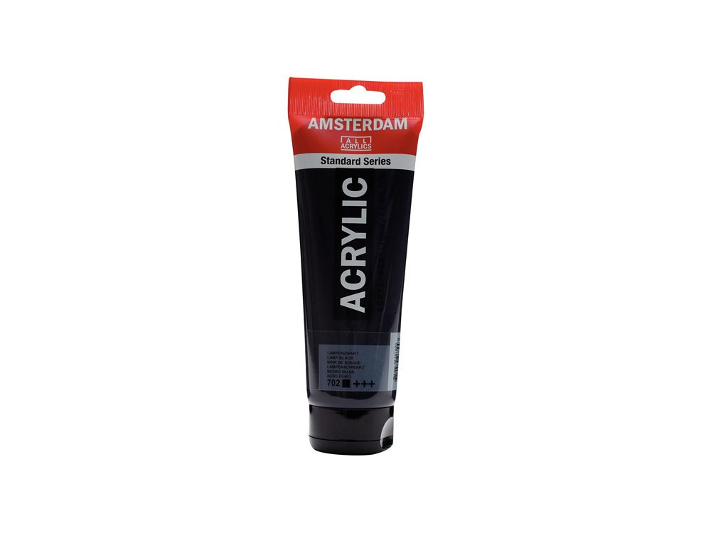 Acrylic paint - Amsterdam - 702, Lamp Black, 250 ml