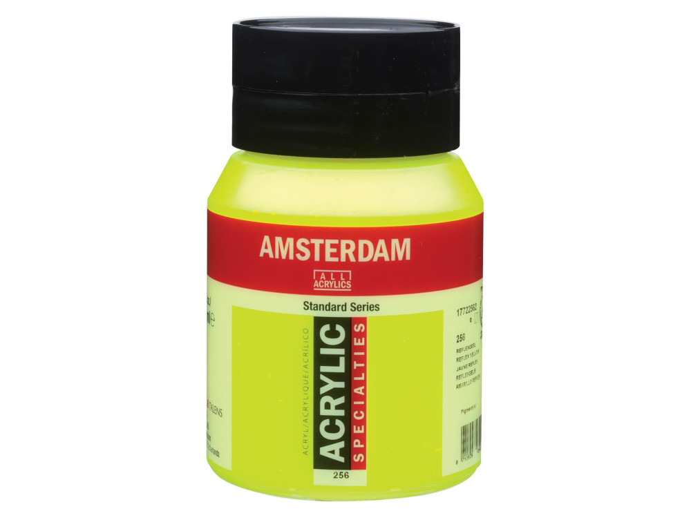 Acrylic paint in jar - Amsterdam - 256, Reflex Yellow, 500 ml