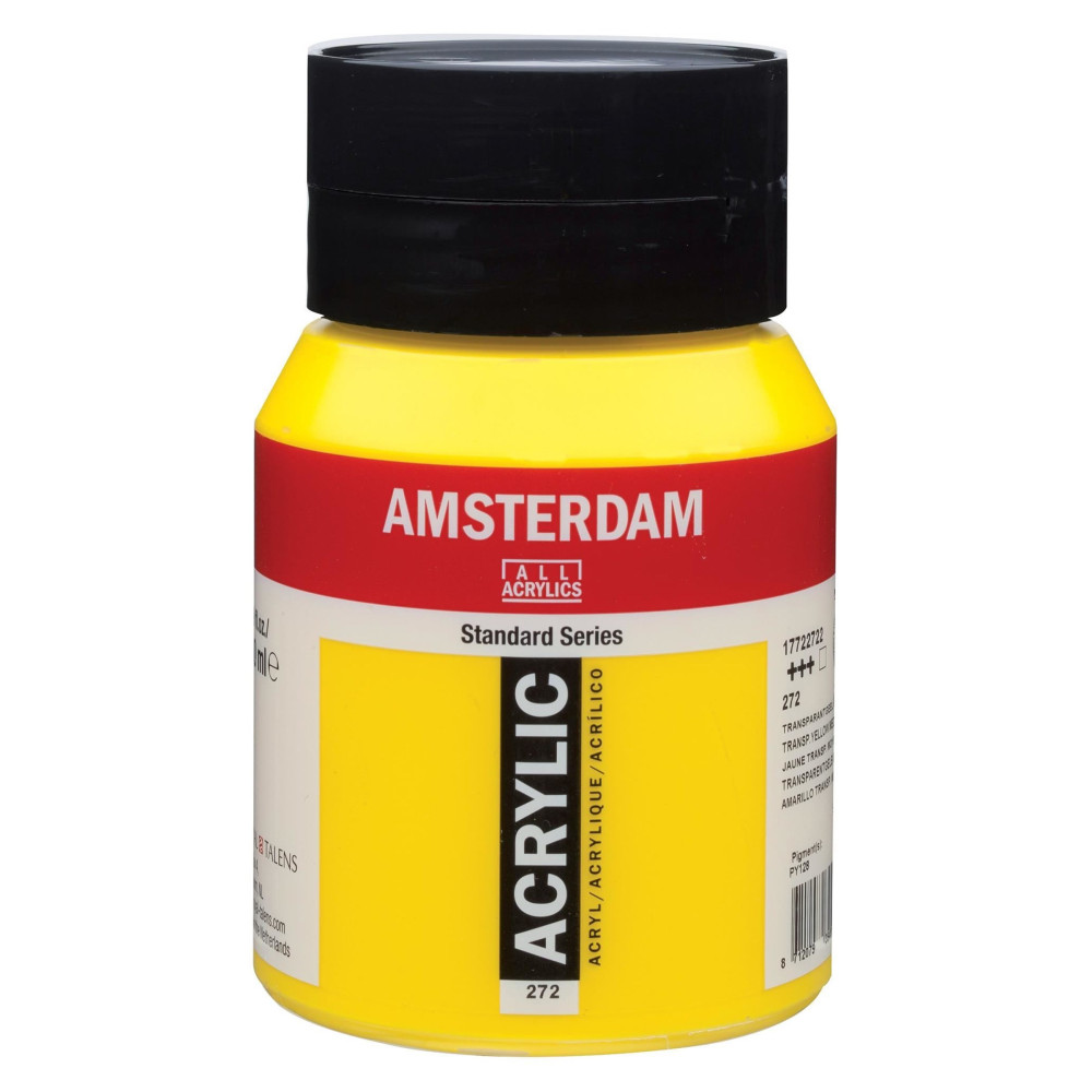 Farba akrylowa - Amsterdam - 272, Transparent Yellow Medium, 500 ml