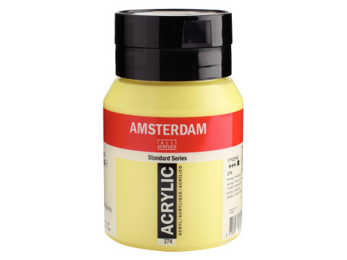 Acrylic paint in jar - Amsterdam - 274, Nickel Titanium Yellow, 500 ml
