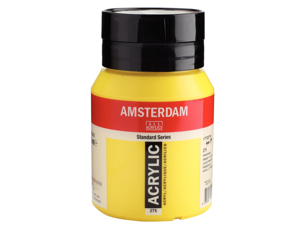 Acrylic paint in jar - Amsterdam - 275, Primary Yellow, 500 ml
