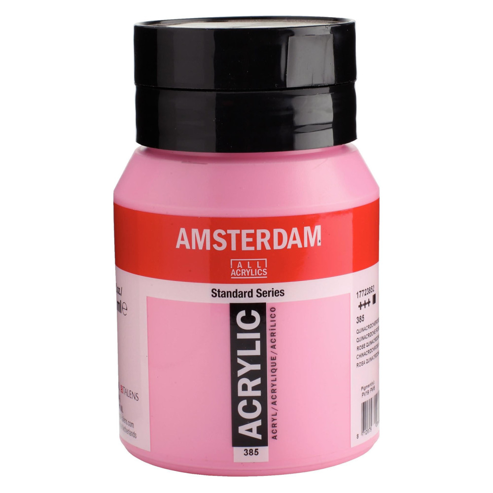 Acrylic paint in jar - Amsterdam - 385, Quinacridone Rose Light, 500 ml
