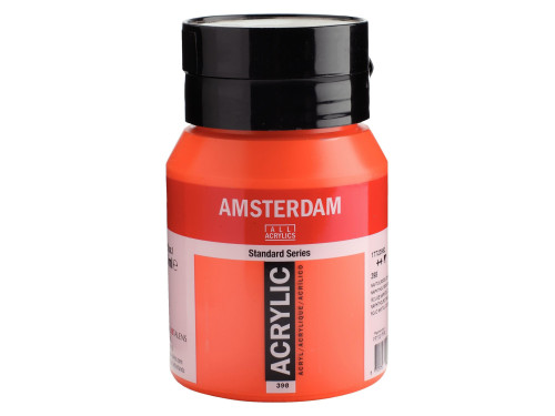 Acrylic paint in jar - Amsterdam - 398, Naphthol Red Light, 500 ml