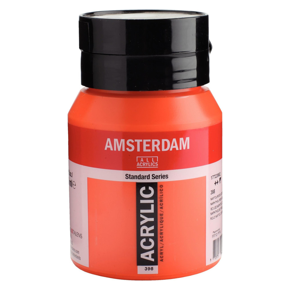 Acrylic paint in jar - Amsterdam - 398, Naphthol Red Light, 500 ml