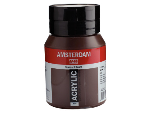 Farba akrylowa - Amsterdam - 409, Burnt Umber, 500 ml