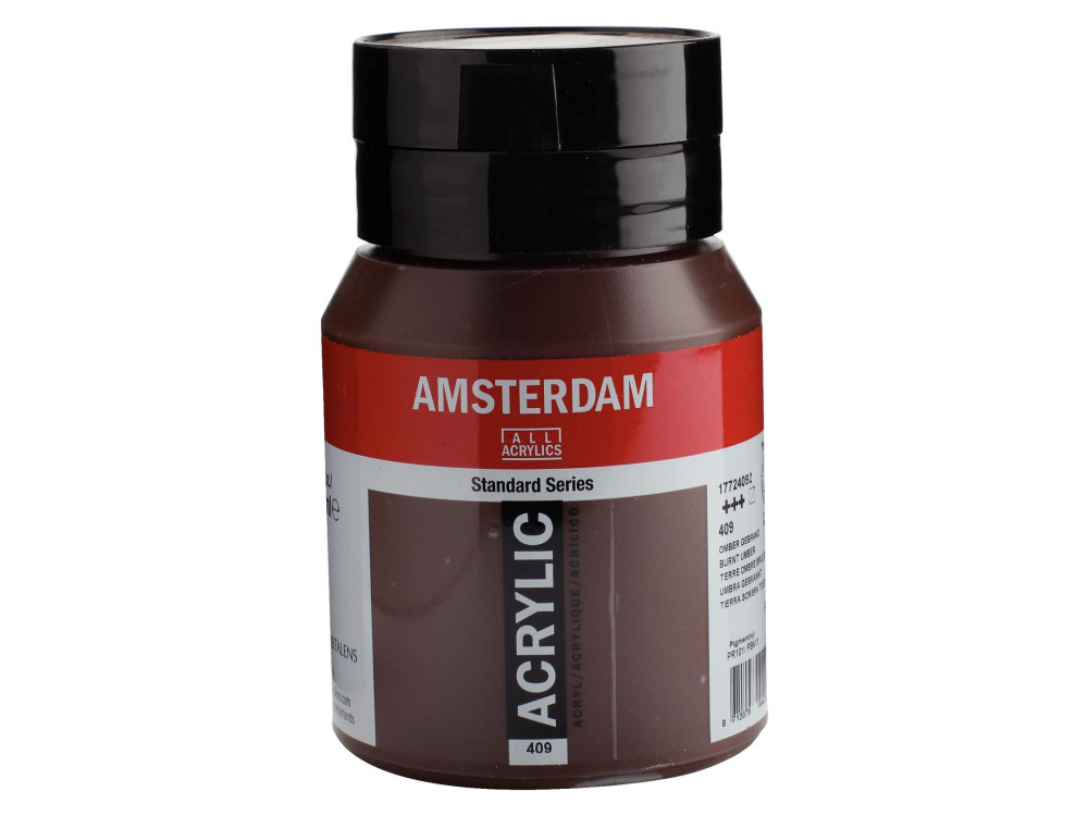 Farba akrylowa - Amsterdam - 409, Burnt Umber, 500 ml