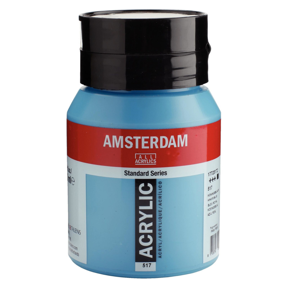 Acrylic paint in jar - Amsterdam - 517, King's Blue, 500 ml