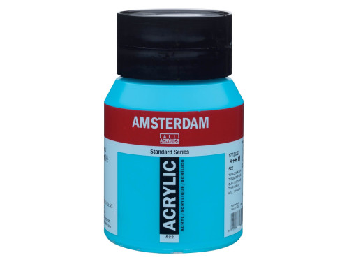 Acrylic paint in jar - Amsterdam - 522, Turquoise Blue, 500 ml