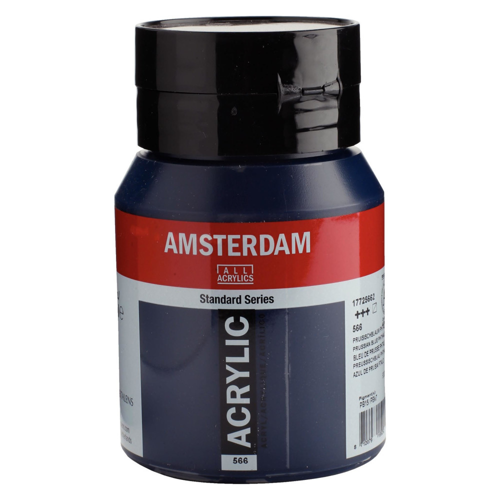 Acrylic paint in jar - Amsterdam - 566, Prussian Blue, 500 ml