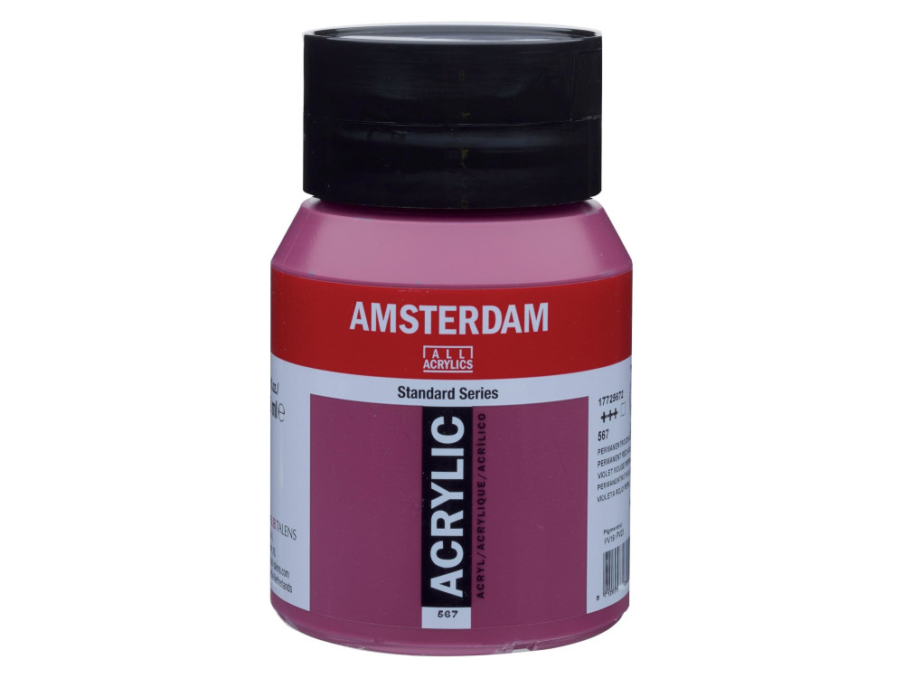 Acrylic paint in jar - Amsterdam - 567, Permanent Red Violet, 500 ml