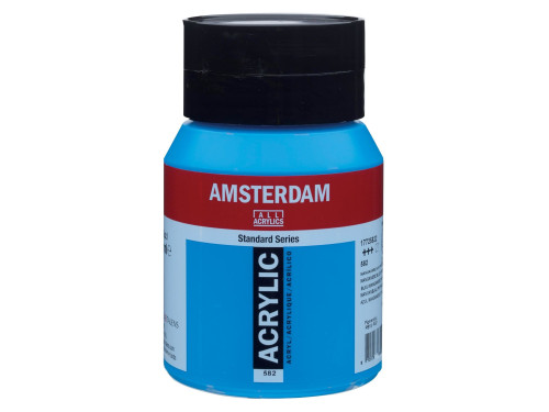Acrylic paint in jar - Amsterdam - 582, Manganese Blue Phthalo, 500 ml