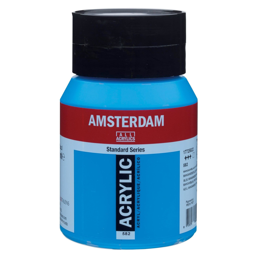 Farba akrylowa - Amsterdam - 582, Manganese Blue Phthalo, 500 ml