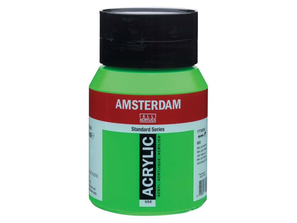 Farba akrylowa - Amsterdam - 605, Brilliant Green, 500 ml