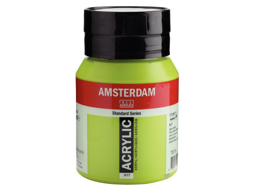 Farba akrylowa - Amsterdam - 617, Yellowish Green, 500 ml