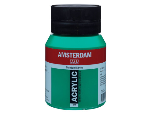 Acrylic paint in jar - Amsterdam - 619, Permanent Green Deep, 500 ml