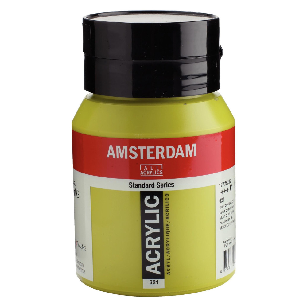 Acrylic paint in jar - Amsterdam - 621, Olive Green Light, 500 ml