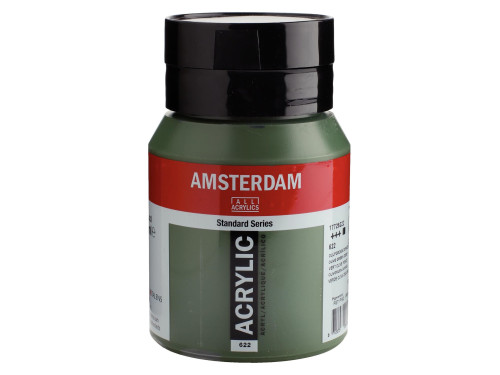 Acrylic paint in jar - Amsterdam - 622, Olive Green Deep, 500 ml