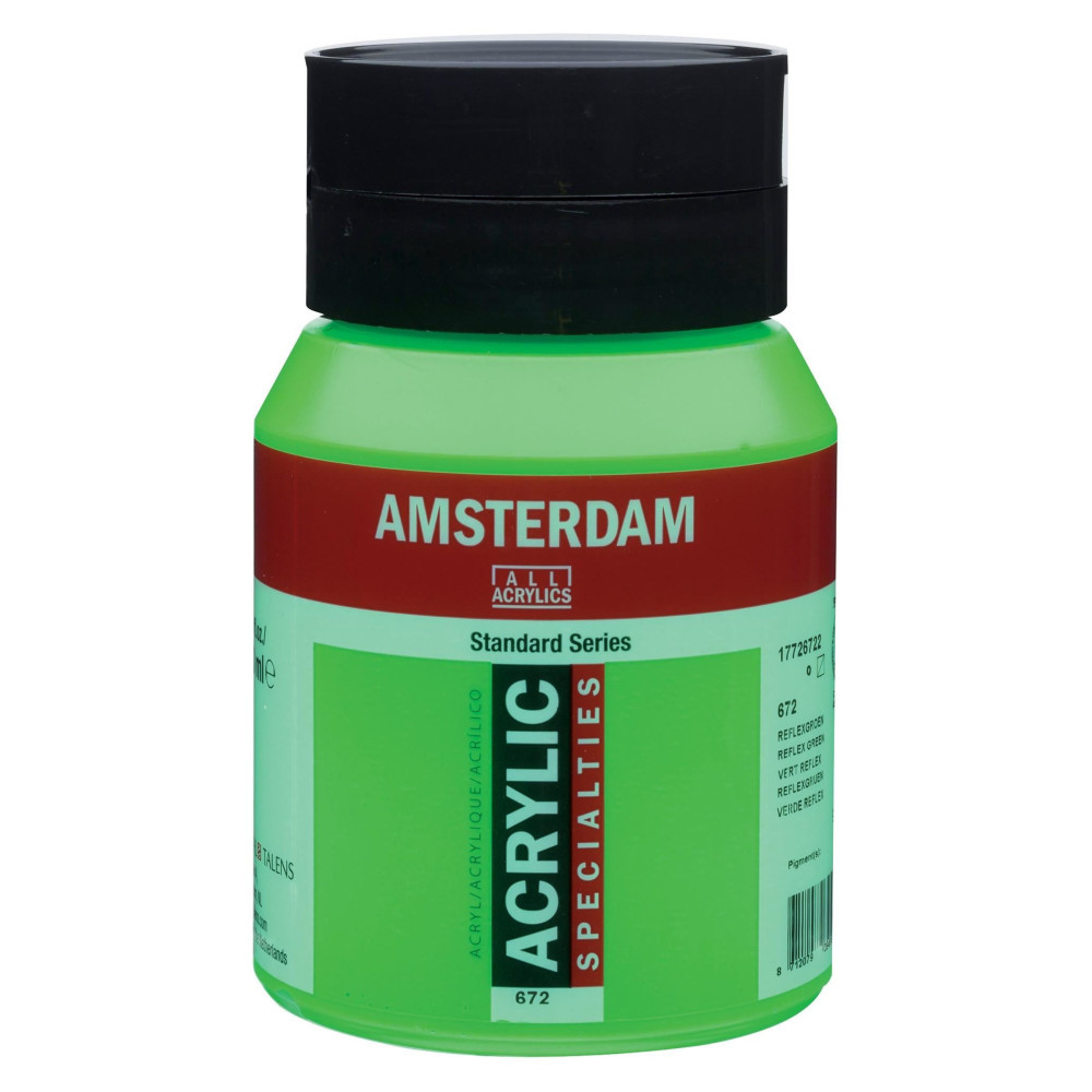 Acrylic paint in jar - Amsterdam - 672, Reflex Green, 500 ml