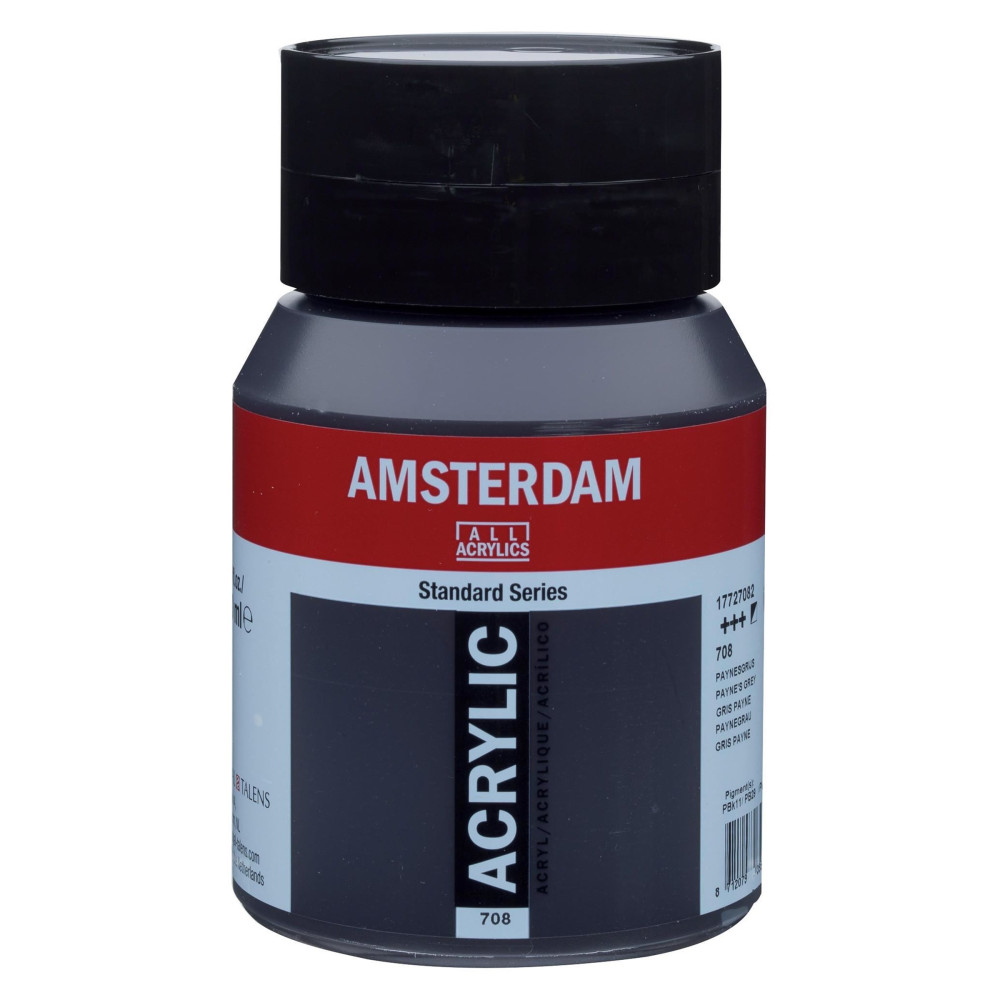 Acrylic paint in jar - Amsterdam - 708, Payne's Grey, 500 ml