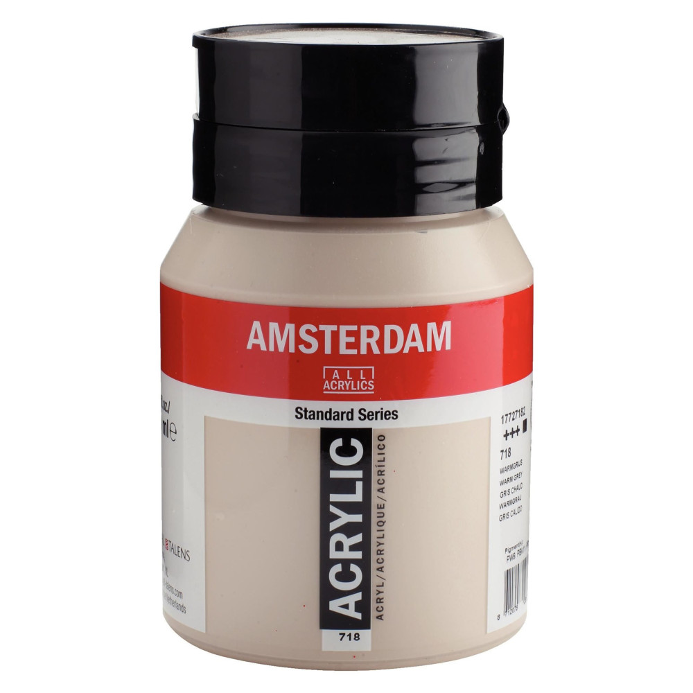 Acrylic paint in jar - Amsterdam - 718, Warm Grey, 500 ml