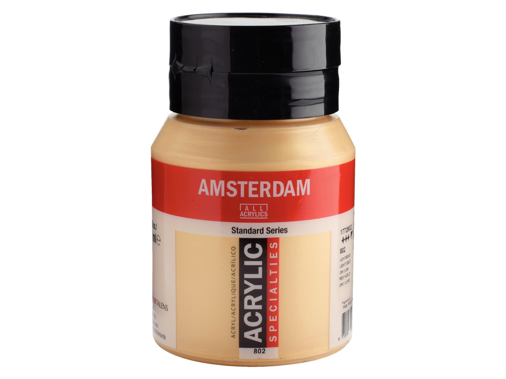 Acrylic paint in jar - Amsterdam - 802, Light Gold, 500 ml