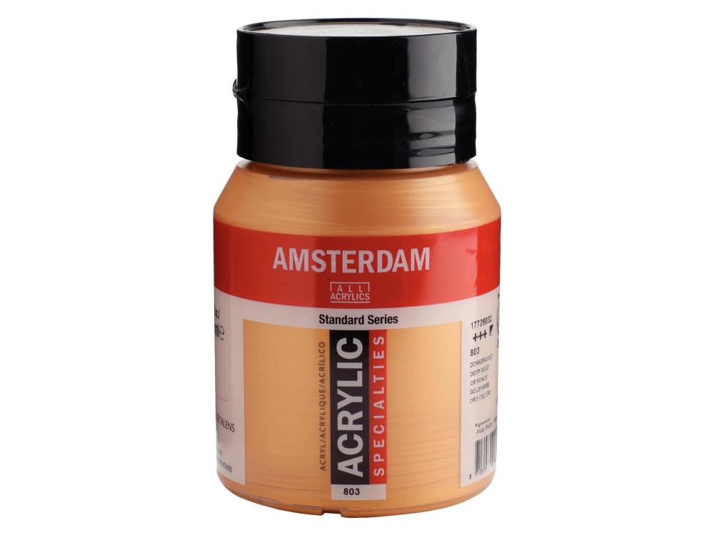 Acrylic paint in jar - Amsterdam - 803, Deep Gold, 500 ml