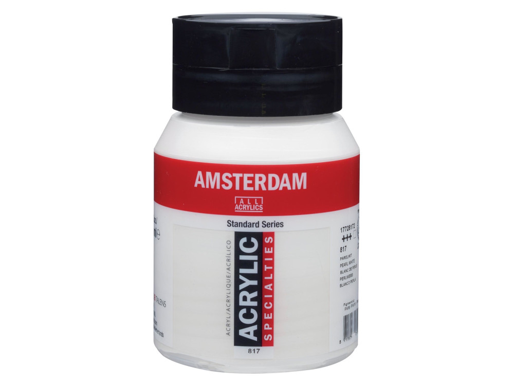 Acrylic paint in jar - Amsterdam - 817, Pearl White, 500 ml