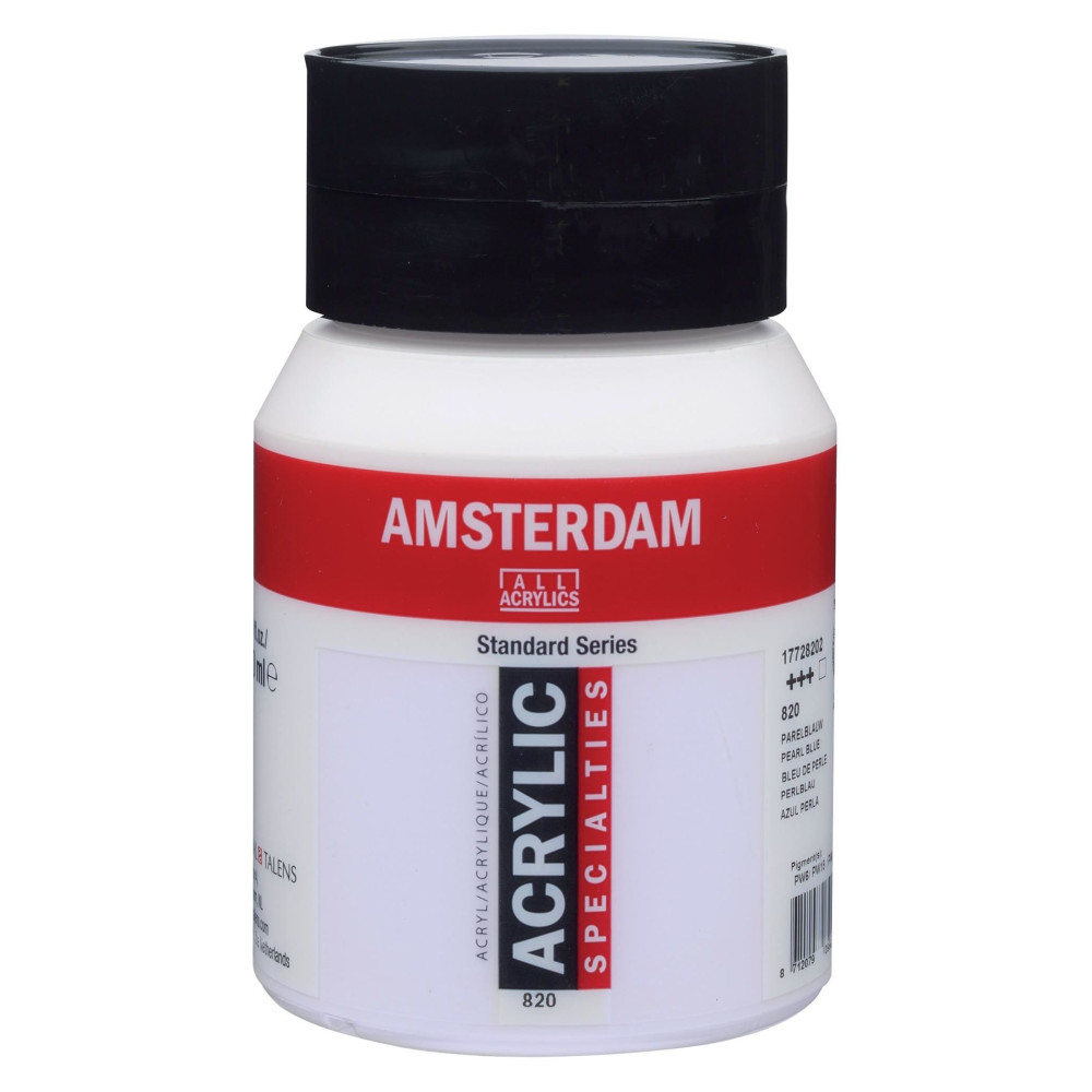 Acrylic paint in jar - Amsterdam - 820, Pearl Blue, 500 ml