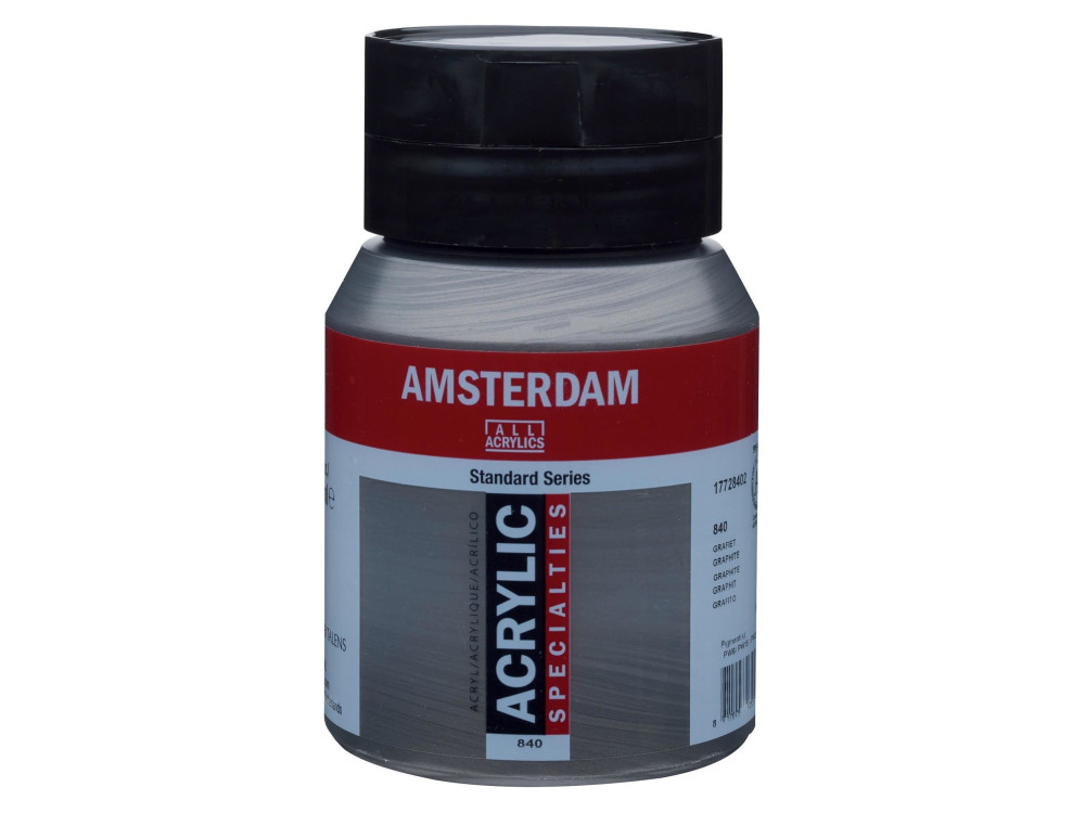 Farba akrylowa - Amsterdam - 840, Graphite, 500 ml