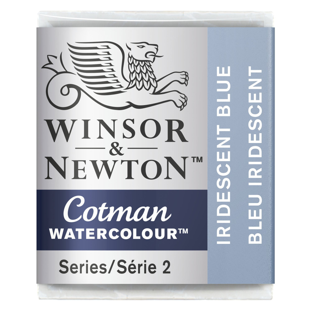 Cotman watercolor paint - Winsor & Newton - Iridescent Blue, half pan