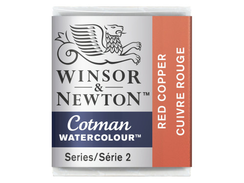 Cotman watercolor paint - Winsor & Newton - Red Copper, half pan