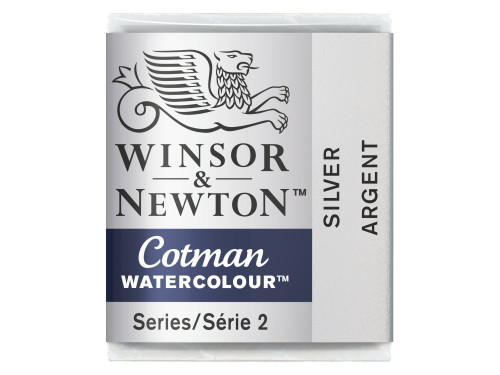 Farba akwarelowa Cotman - Winsor & Newton - Silver, półkostka