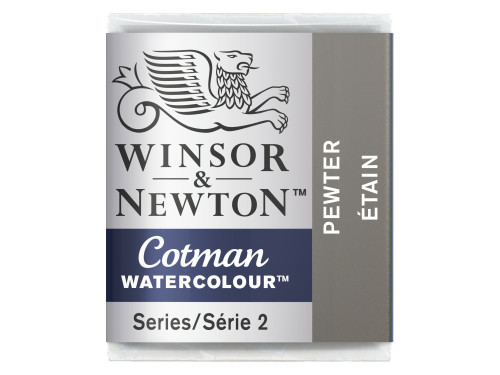 Cotman watercolor paint - Winsor & Newton - Pewter, half pan
