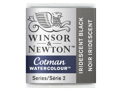 Farba akwarelowa Cotman - Winsor & Newton - Iridescent Black, półkostka
