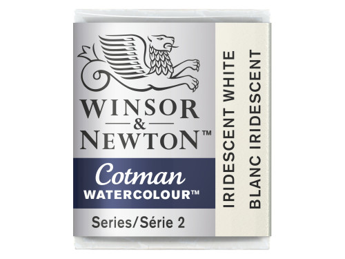 Cotman watercolor paint - Winsor & Newton - Iridescent White, half pan