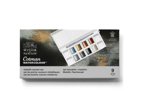 Set of Cotman Watercolors Metallic - Winsor & Newton - 8 colors