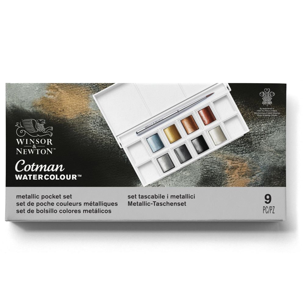 Set of Cotman Watercolors Metallic - Winsor & Newton - 8 colors