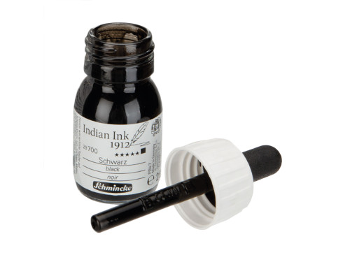 Tusz do kaligrafii Indian Ink 1912 - Schmincke - 700, Black, 28 ml