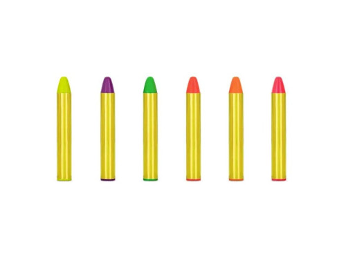 Face and body paint crayons - 6 pcs.