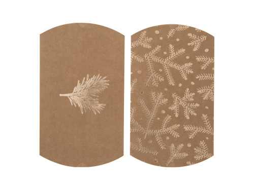 Carton boxes, Pine Branch - DpCraft - kraft, 10 x 11 x 3 cm, 4 pcs.