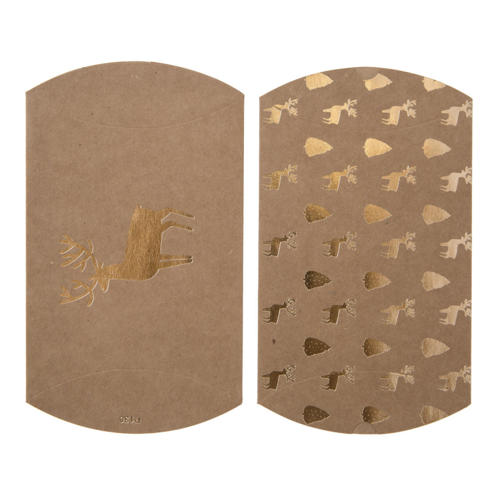 Carton boxes, Deer - DpCraft - kraft, 10 x 11 x 3 cm, 4 pcs.